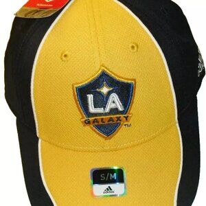Los Angeles LA L.A. Galaxy MLS Soccer Adidas Strech Fit Hat sz. Small/Medium